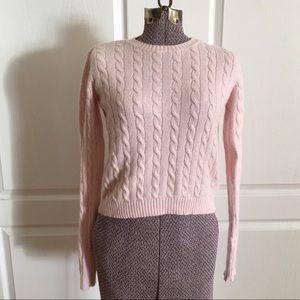 Brandy Melville Cropped Cable Knit Sweater